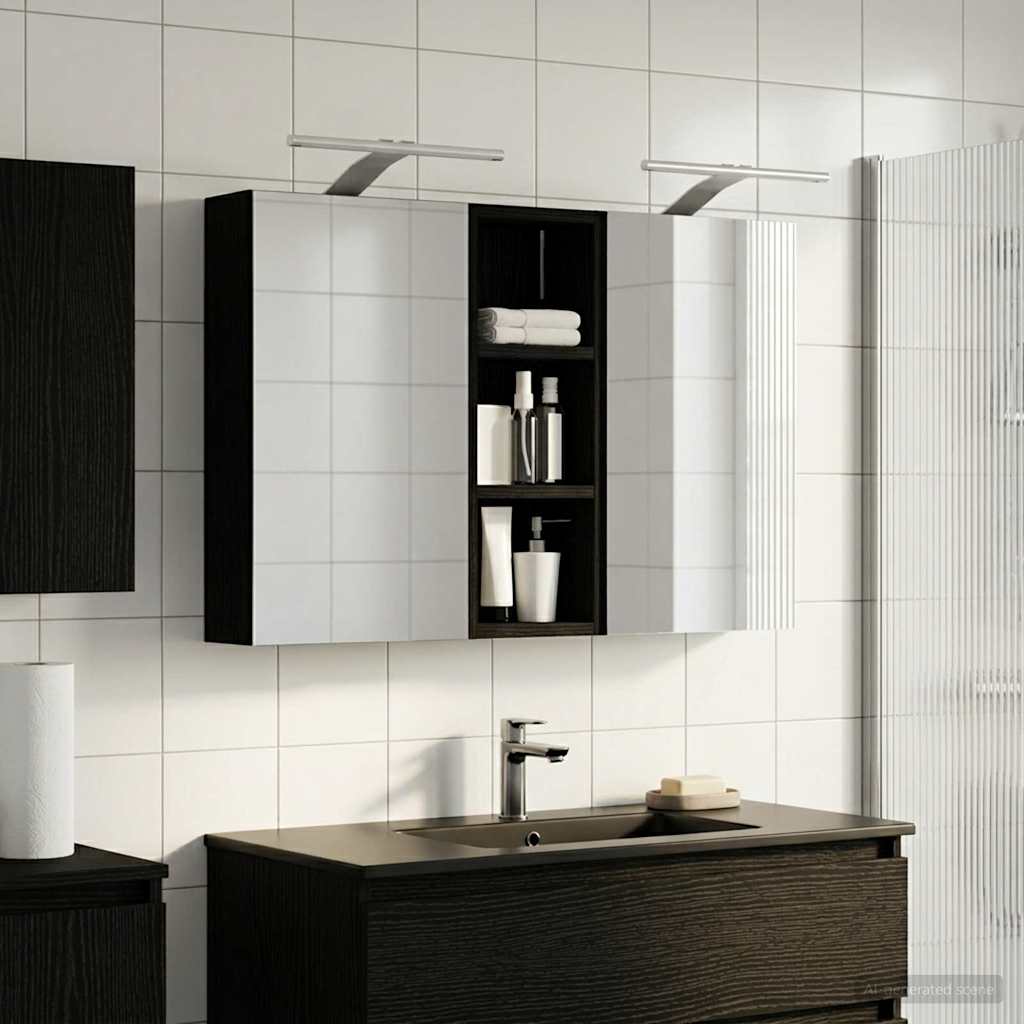vidaXL Juego de Muebles de Baño 3 uds. 80 x 10,5 x 50 cm