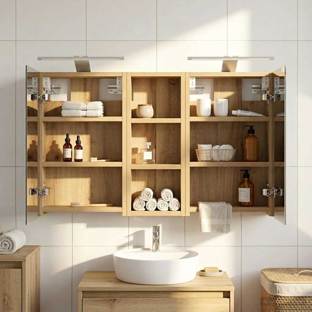 vidaXL Juego de Muebles de Baño 3 uds. 80 x 10,5 x 50 cm