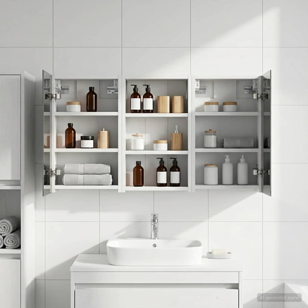 vidaXL Juego de Muebles de Baño 3 uds. 90 x 10,5 x 50 cm