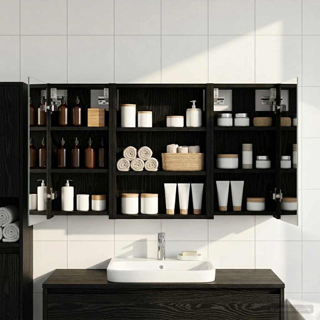 vidaXL Juego de Muebles de Baño 3 uds. 100 x 10,5 x 50 cm