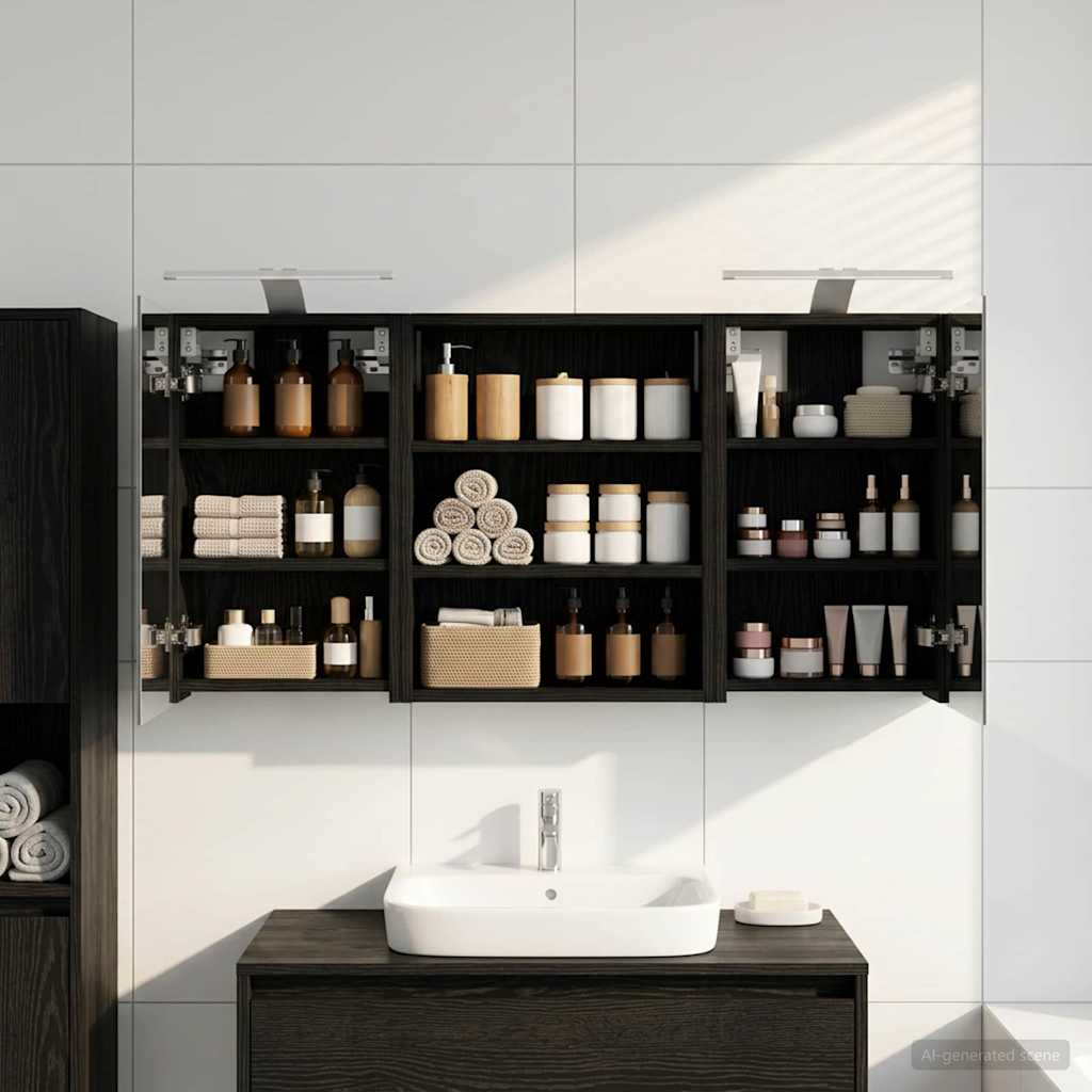 vidaXL Juego de Muebles de Baño 3 uds. 100 x 10,5 x 50 cm