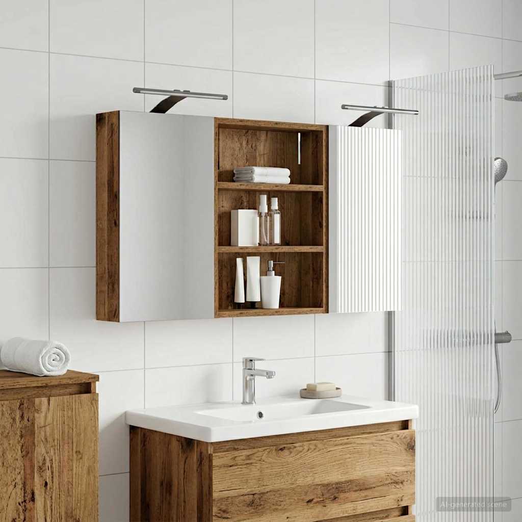 vidaXL Juego de Muebles de Baño 3 uds. 100 x 10,5 x 50 cm