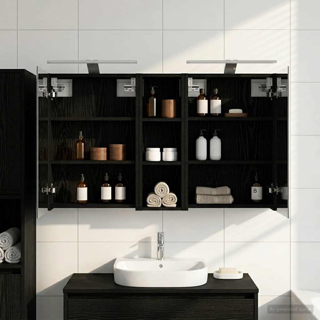 vidaXL Juego de Muebles de Baño 3 uds. 100 x 10,5 x 60,5 cm