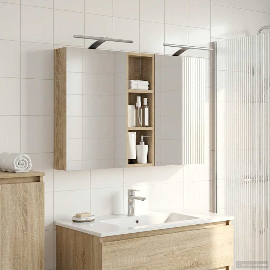 vidaXL Juego de Muebles de Baño 3 uds. 100 x 10,5 x 60,5 cm