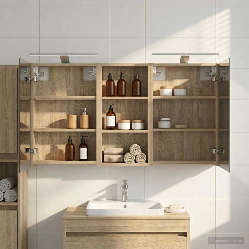 vidaXL Juego de Muebles de Baño 3 uds. 110 x 10,5 x 60,5 cm