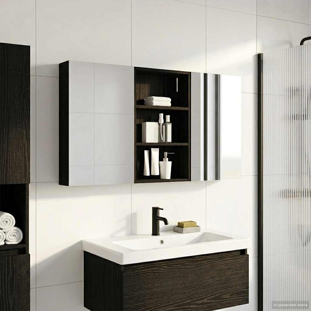 vidaXL Juego de Muebles de Baño 3 uds. 120 x 10,5 x 60,5 cm