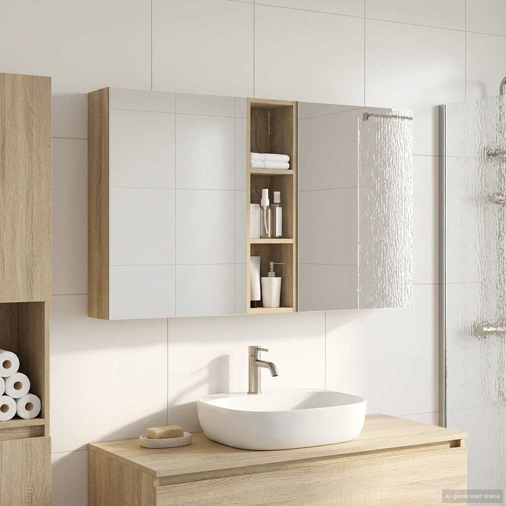 vidaXL Juego de Muebles de Baño 3 uds. 120 x 14,5 x 70 cm