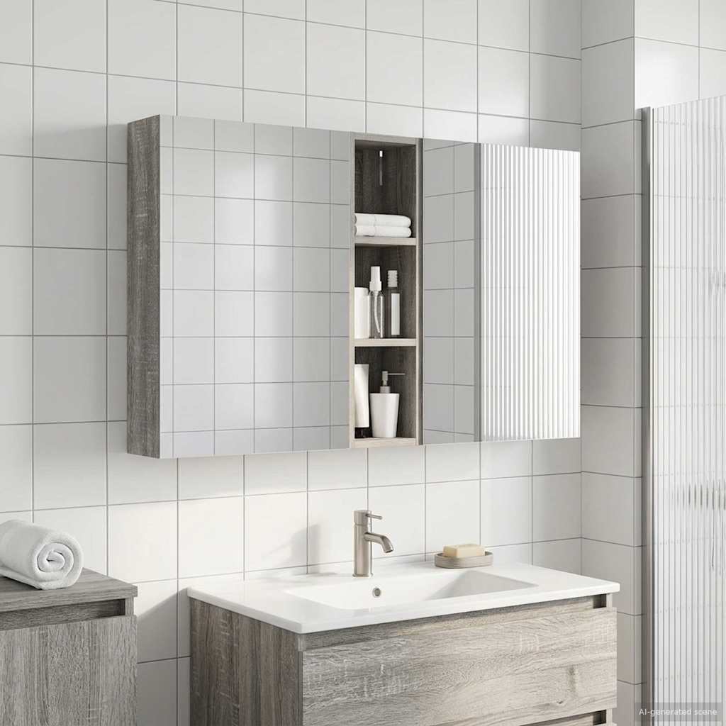 vidaXL Juego de Muebles de Baño 3 uds. 120 x 14,5 x 70 cm