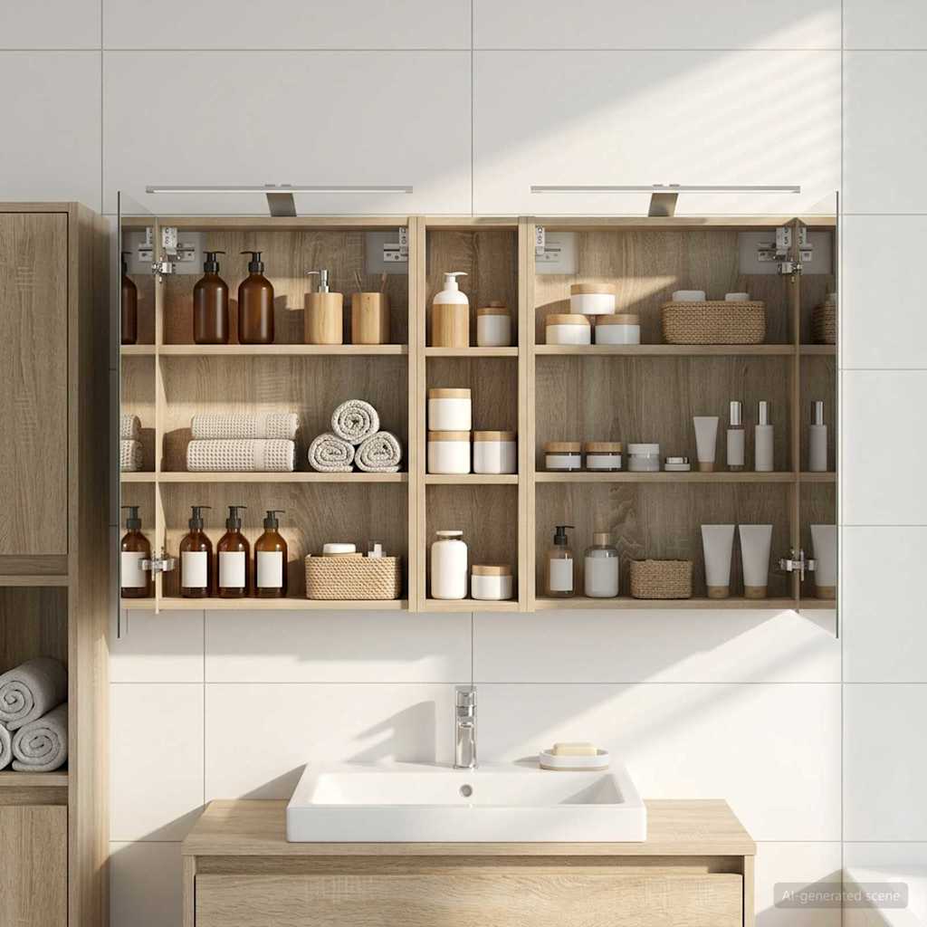 vidaXL Juego de Muebles de Baño 3 uds. 120 x 14,5 x 70 cm
