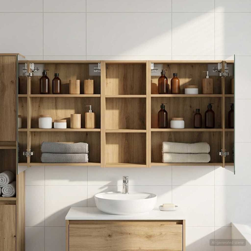 vidaXL Juego de Muebles de Baño 3 uds. 130 x 14,5 x 70 cm