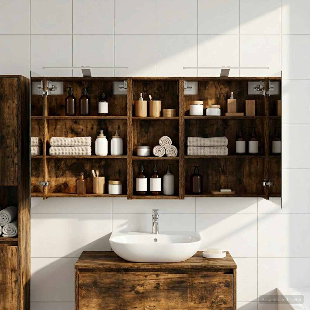 vidaXL Juego de Muebles de Baño 3 uds. 130 x 14,5 x 70 cm