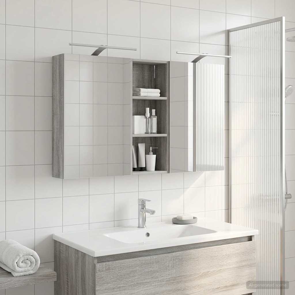 vidaXL Juego de Muebles de Baño 3 uds. 130 x 14,5 x 70 cm