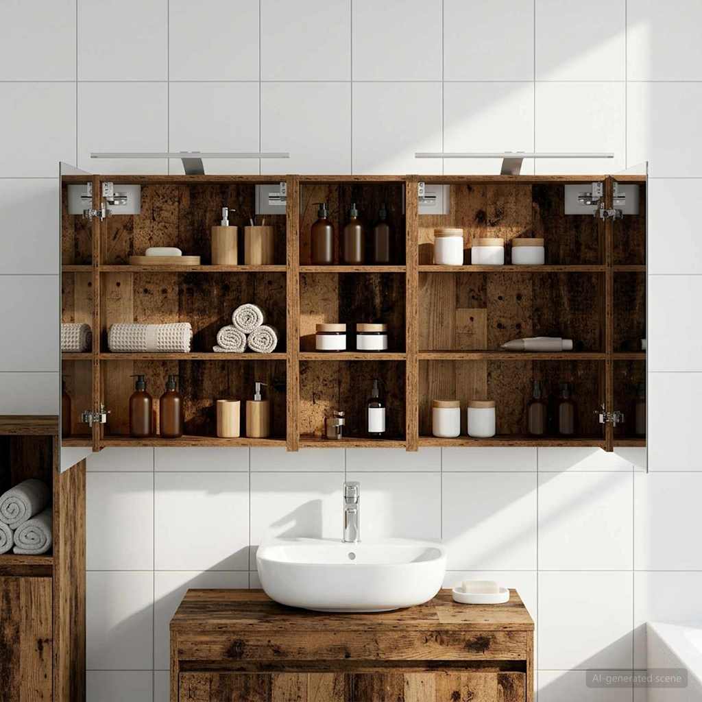 vidaXL Juego de Muebles de Baño 3 uds. 130 x 14,5 x 70 cm