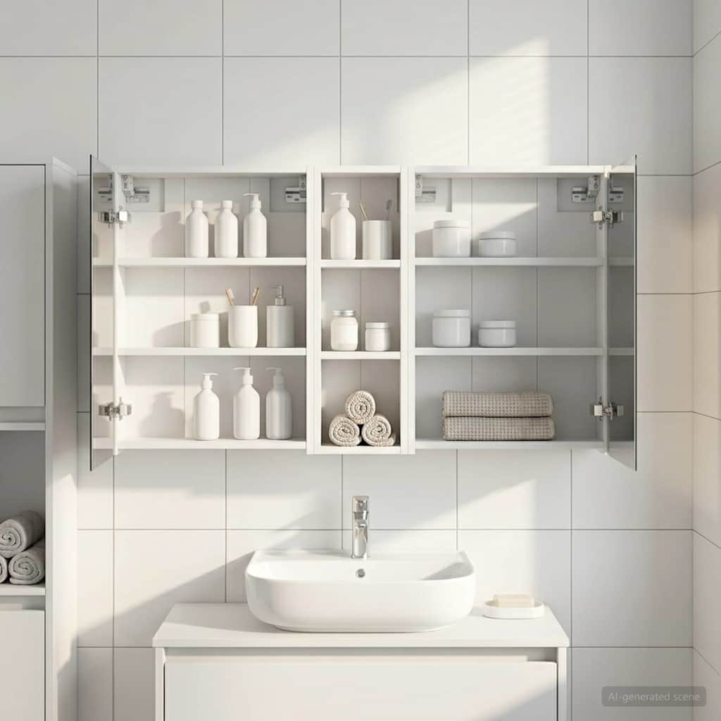 vidaXL Juego de Muebles de Baño 3 uds. 106 x 16 x 62,5 cm