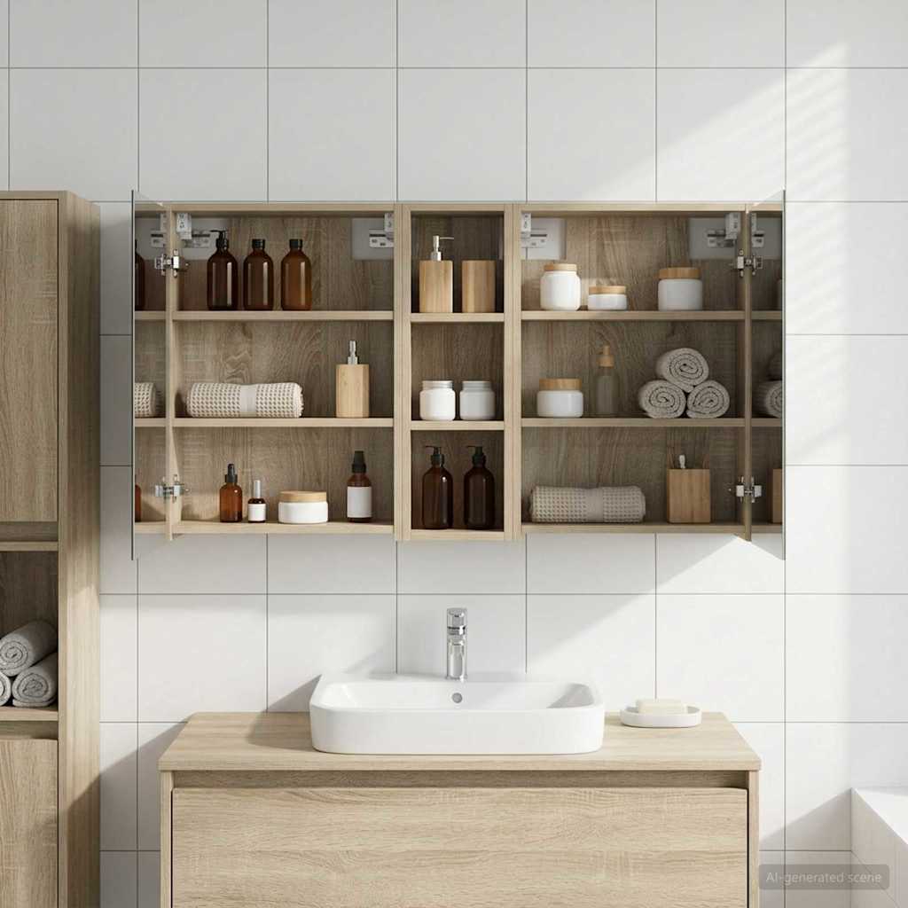 vidaXL Juego de Muebles de Baño 3 uds. 106 x 16 x 62,5 cm