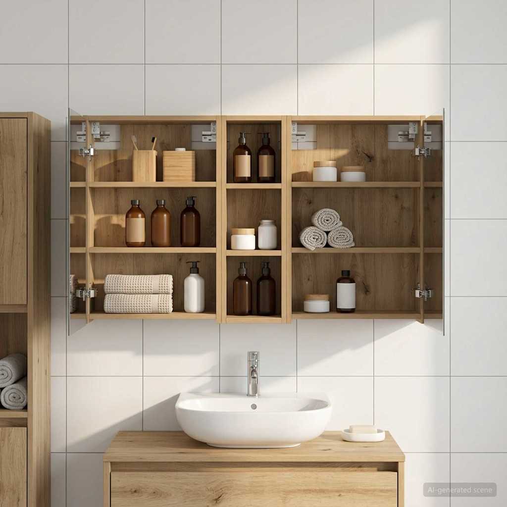 vidaXL Juego de Muebles de Baño 3 uds. 106 x 16 x 62,5 cm
