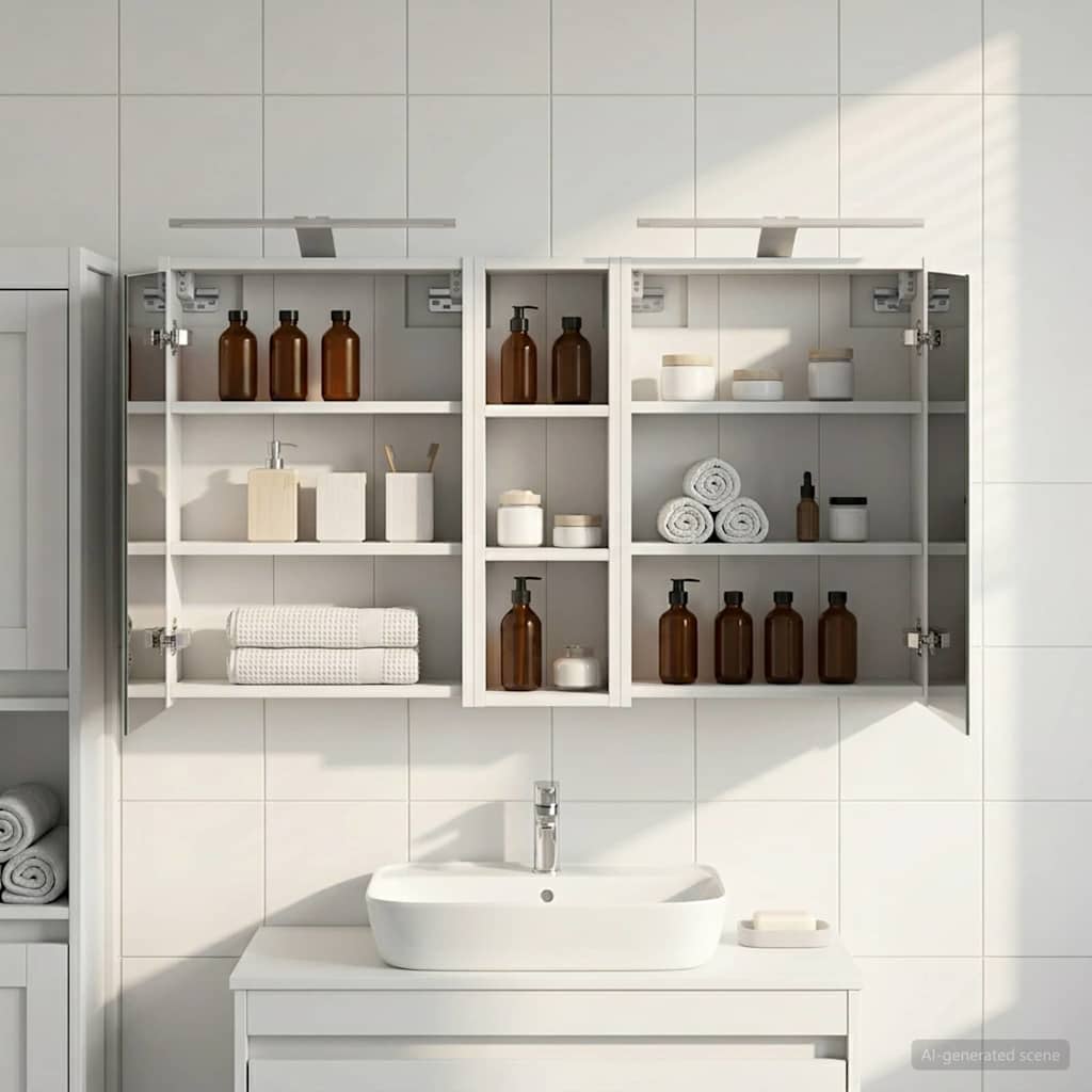 vidaXL Juego de Muebles de Baño 3 uds. 106 x 16 x 62,5 cm
