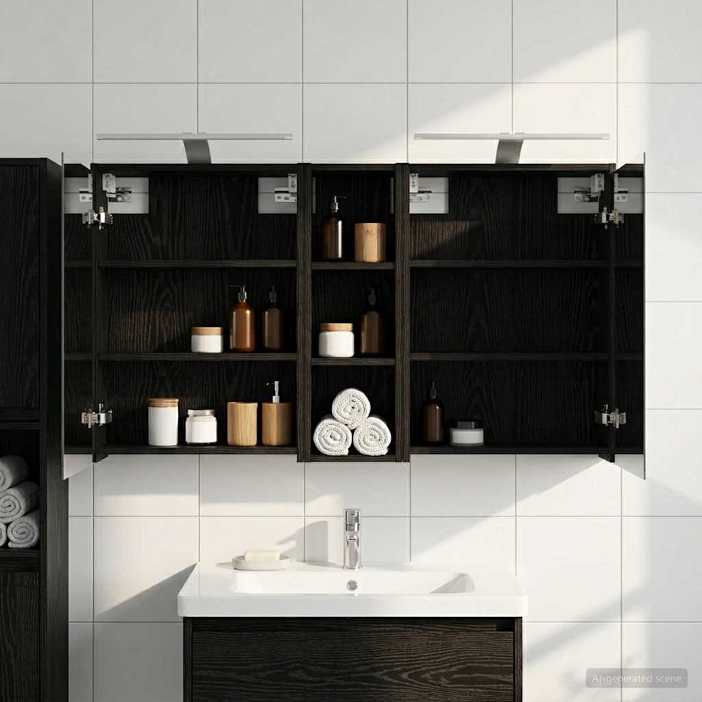 vidaXL Juego de Muebles de Baño 3 uds. 106 x 16 x 62,5 cm