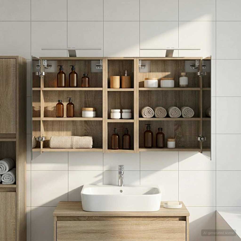 vidaXL Juego de Muebles de Baño 3 uds. 106 x 16 x 62,5 cm