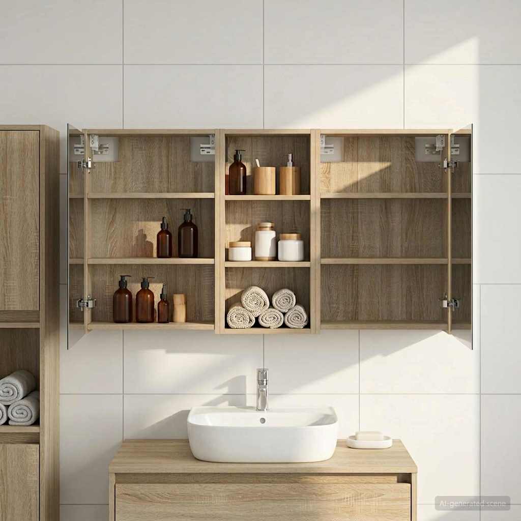 vidaXL Juego de Muebles de Baño 3 uds. 116 x 16 x 62,5 cm