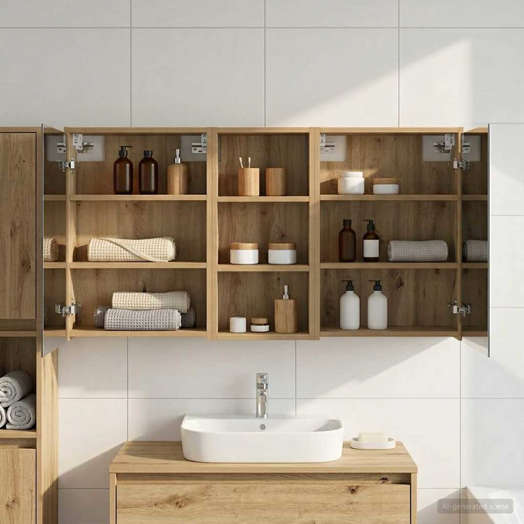vidaXL Juego de Muebles de Baño 3 uds. 116 x 16 x 62,5 cm