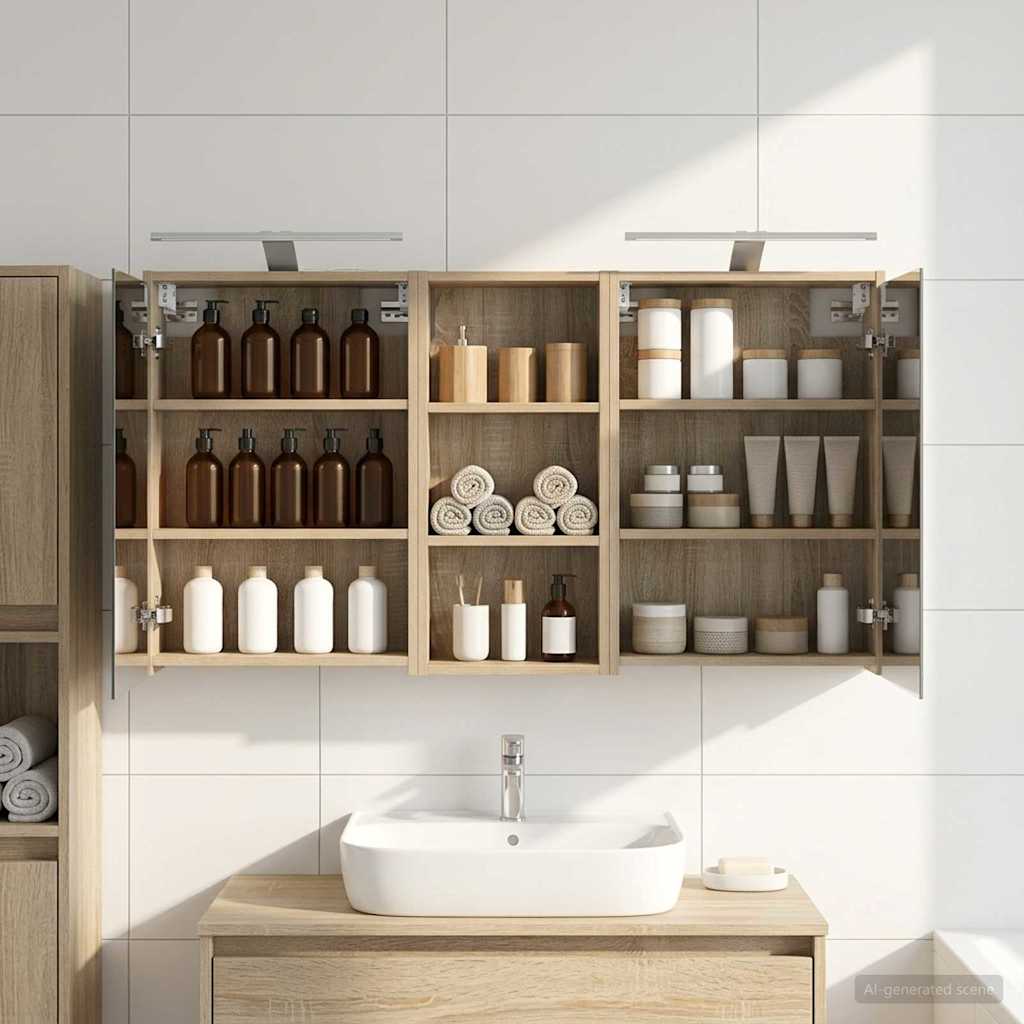 vidaXL Juego de Muebles de Baño 3 uds. 116 x 16 x 62,5 cm
