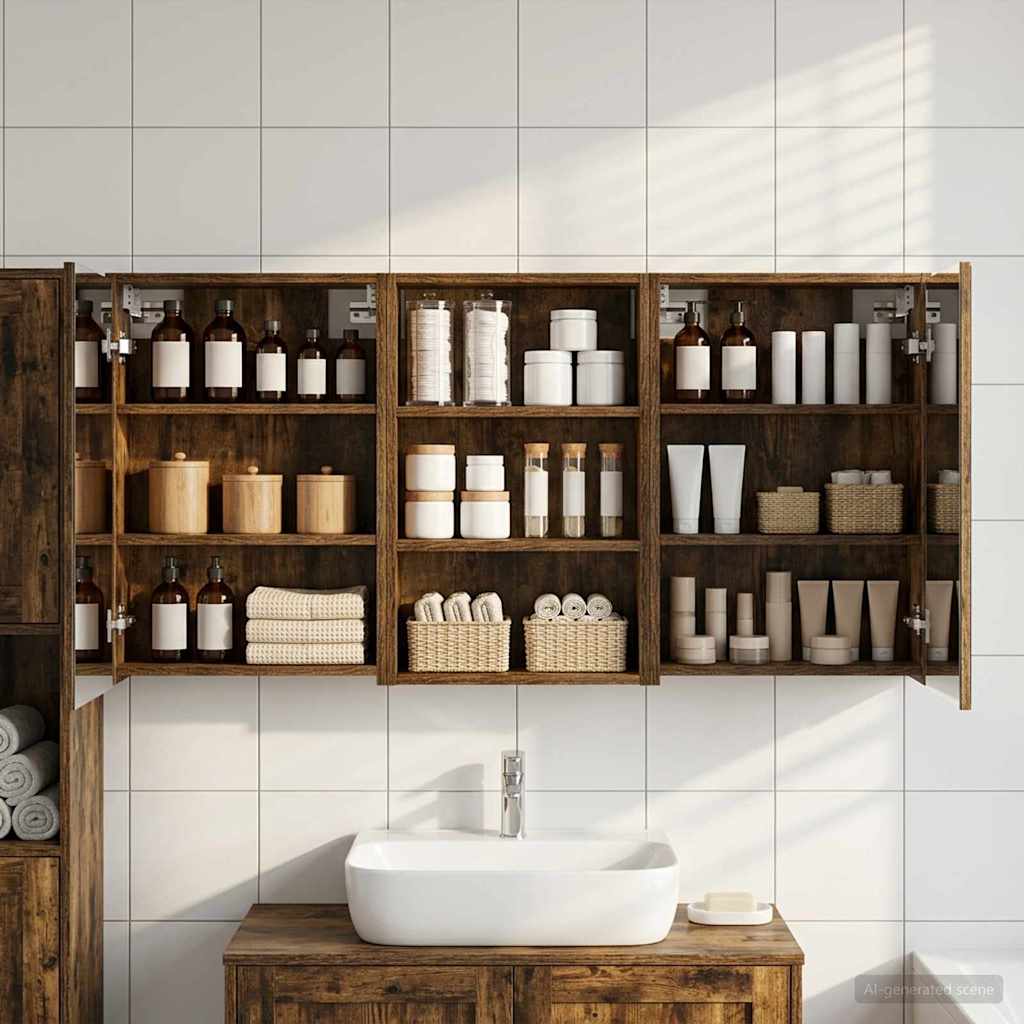 vidaXL Juego de Muebles de Baño 3 uds. 126 x 16 x 62.5 cm