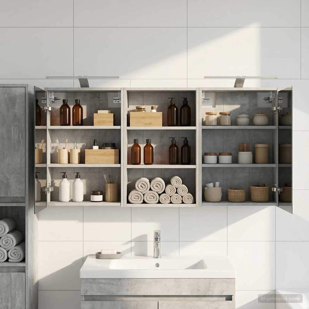 vidaXL Juego de Muebles de Baño 3 uds. 126 x 16 x 62.5 cm