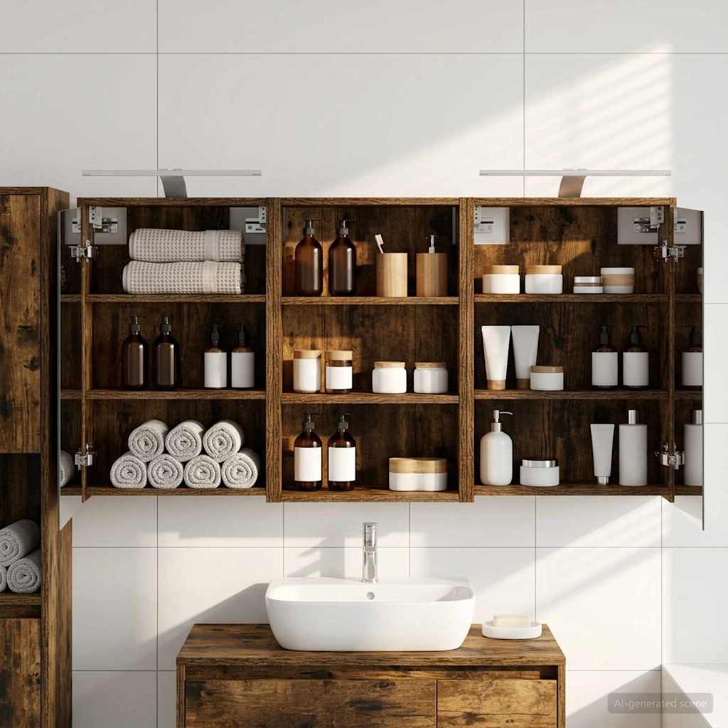 vidaXL Juego de Muebles de Baño 3 uds. 126 x 16 x 62.5 cm
