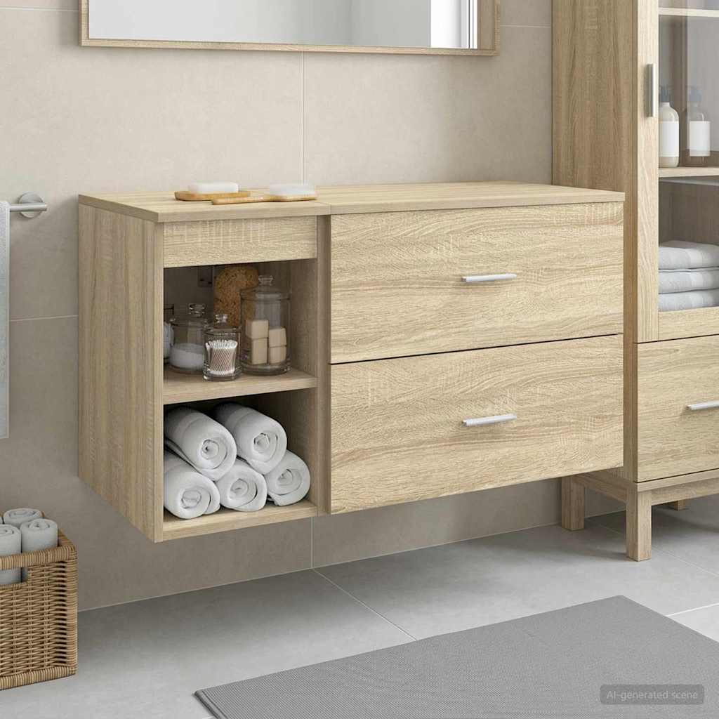 vidaXL Juego de muebles de baño 2 uds. Roble Sonoma