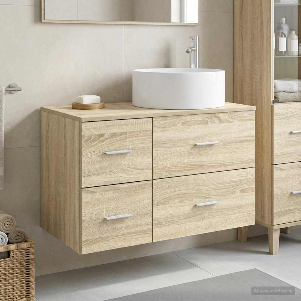 vidaXL Juego de muebles de baño 2 uds. Roble Sonoma