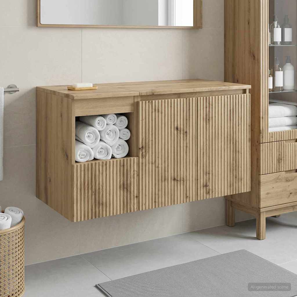vidaXL Juego de muebles de baño 2 uds. Roble artisan