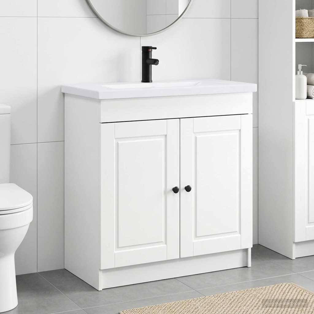 vidaXL Juego de muebles de baño Blanco 78,5 x 37,5 x 81 cm