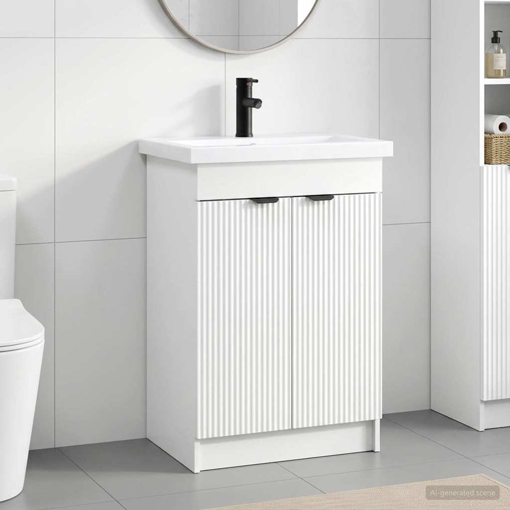 vidaXL Juego de muebles de baño Blanco 78,5 x 37,5 x 81 cm