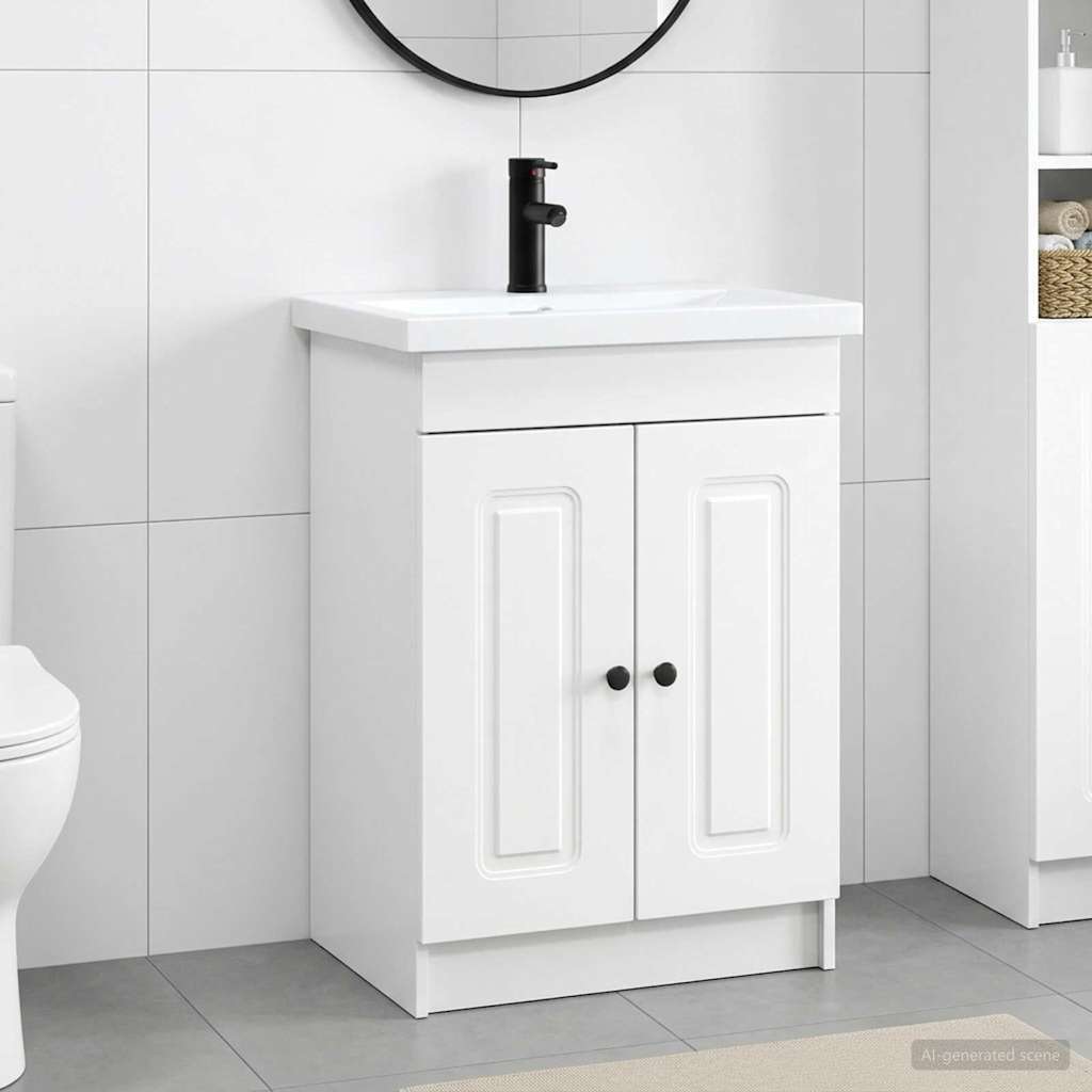 vidaXL Juego de muebles de baño Blanco 78,5 x 37,5 x 81 cm