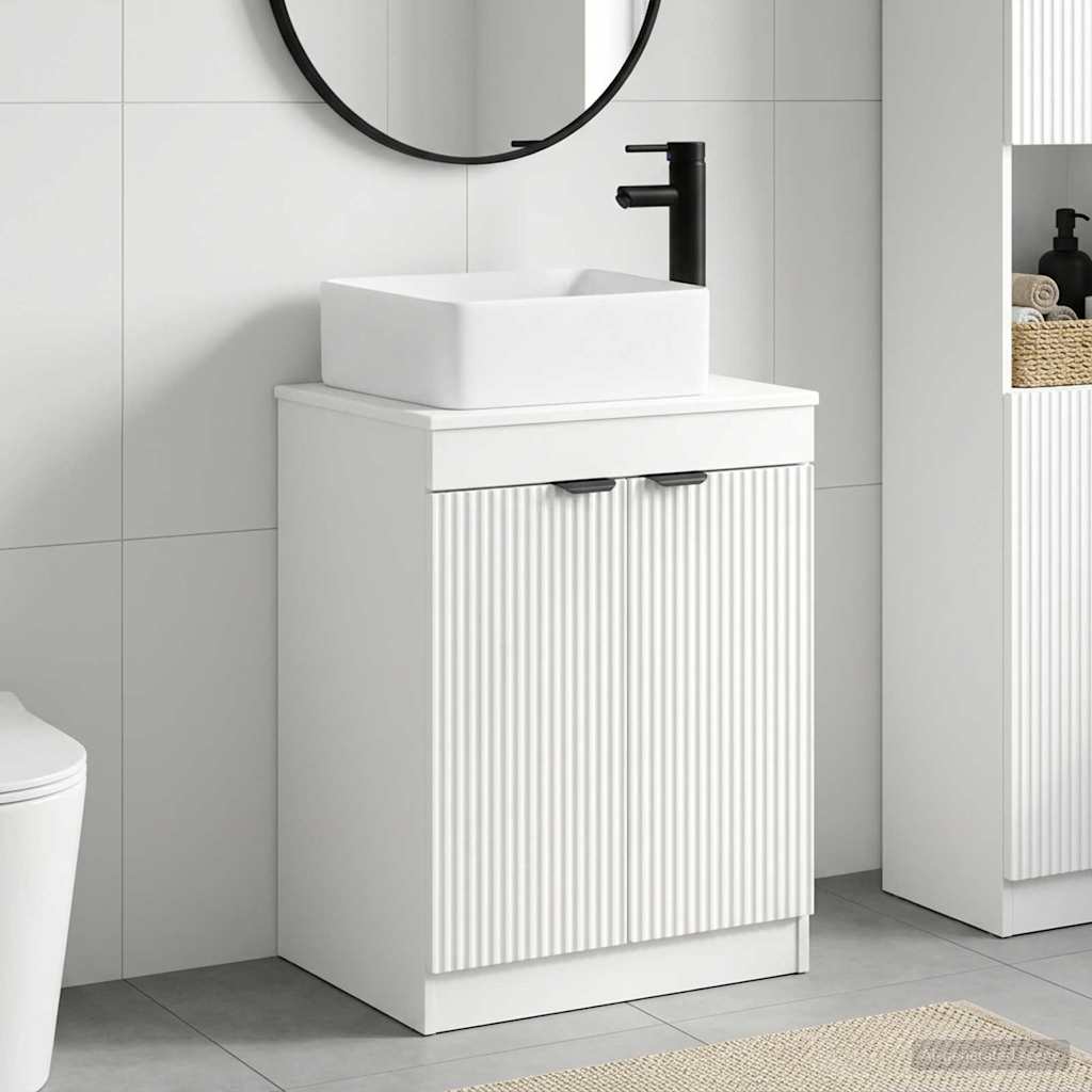 vidaXL Juego de muebles de baño Blanco Madera de ingeniería