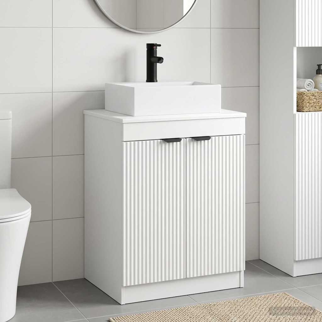 vidaXL Juego de muebles de baño Blanco Madera de ingeniería