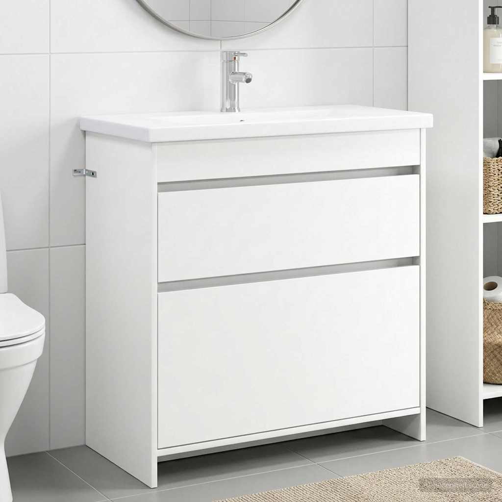 vidaXL Juego de muebles de baño Blanco 81 x 40 x 84,5 cm