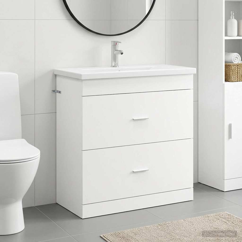 vidaXL Juego de muebles de baño Blanco 81 x 40 x 84,5 cm