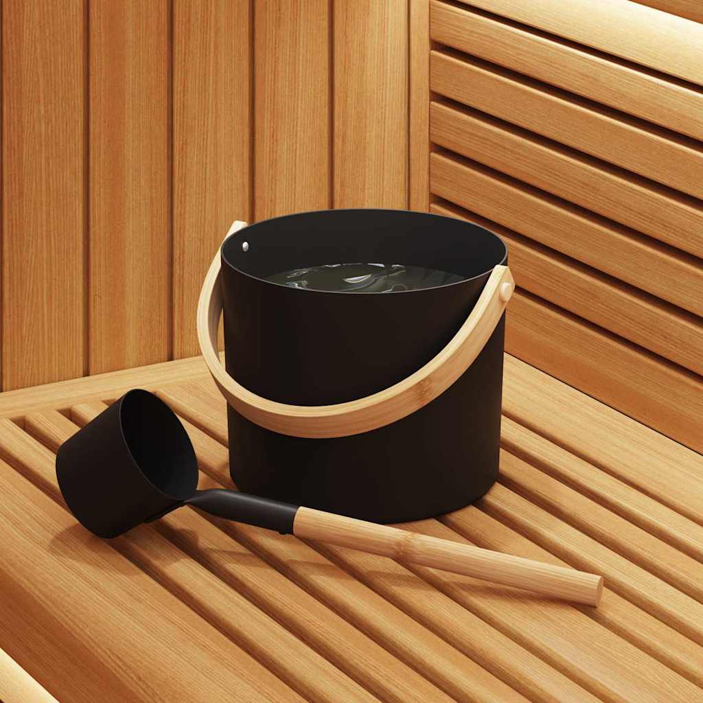 vidaXL Juego de Accesorios de Sauna 2 uds. Negro