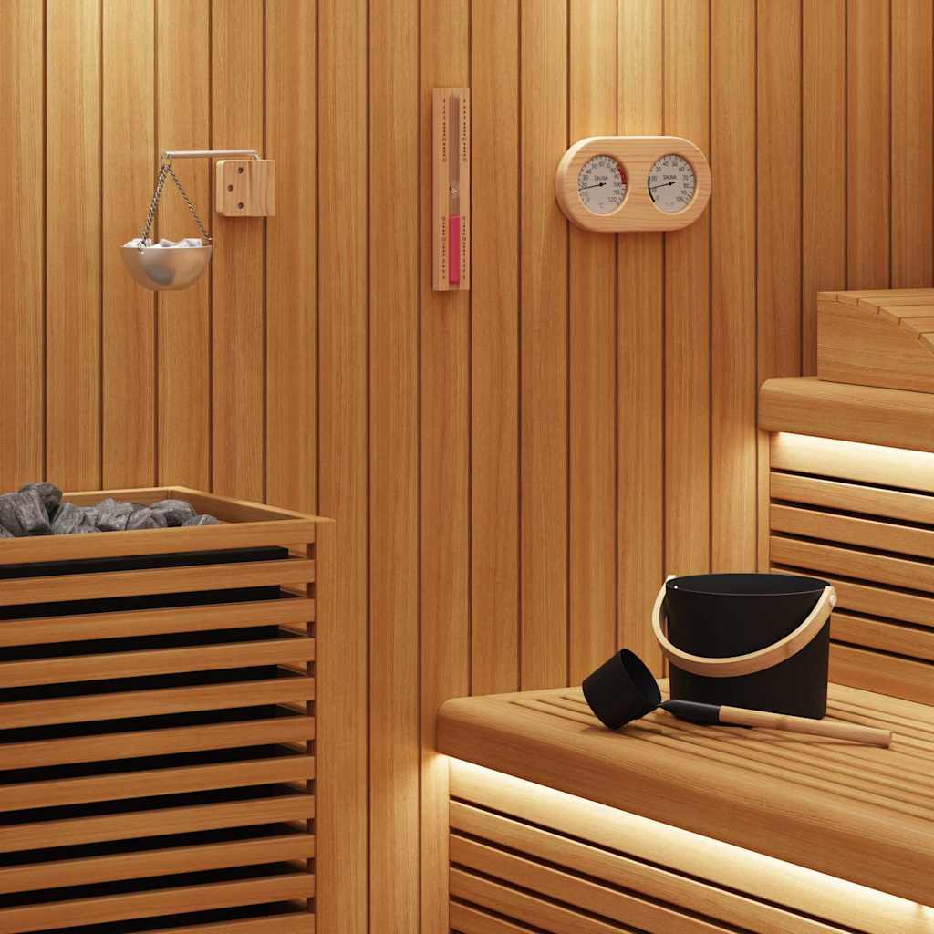 vidaXL Juego de Accesorios de Sauna 5 uds. Negro