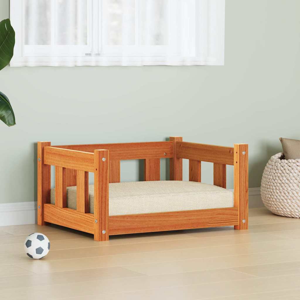 vidaXL Cama para perro 55 x 45 x 28 cm Madera de Pino Maciza