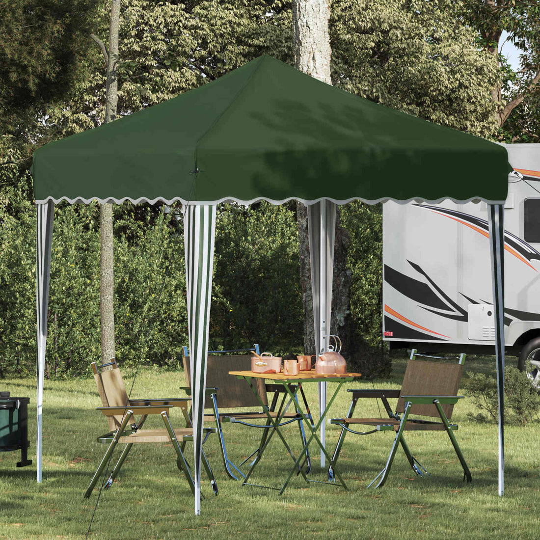 vidaXL Carpa Plegable para Fiestas 195 x 195 x 245 cm Verde