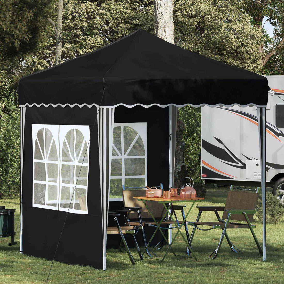vidaXL Carpa Plegable para Fiestas 195 x 195 x 245 cm Gris antracita