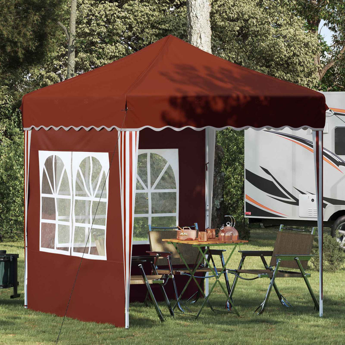vidaXL Carpa Plegable para Fiestas 195 x 195 x 245 cm Terracota