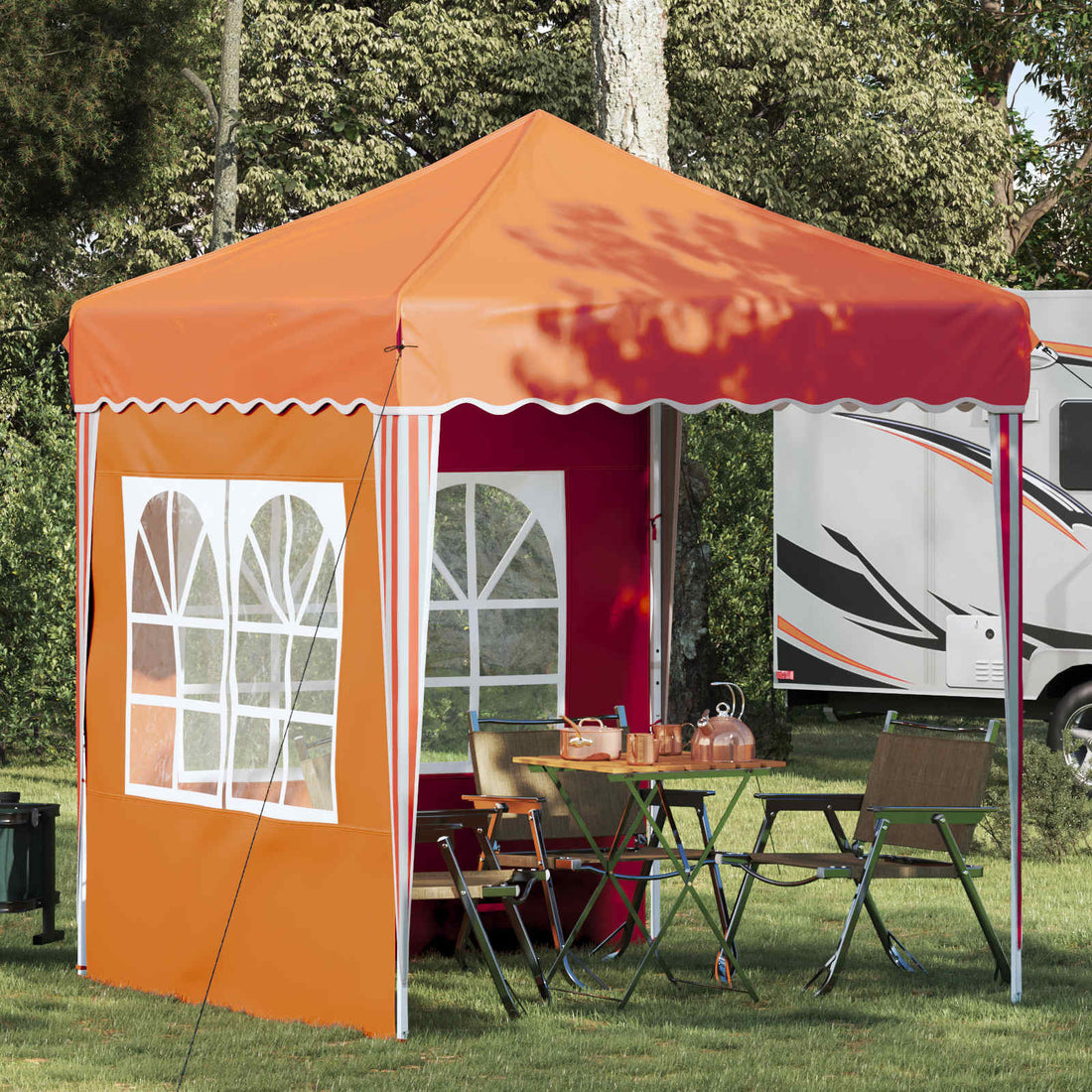 vidaXL Carpa Plegable para Fiestas 195 x 195 x 245 cm Naranja