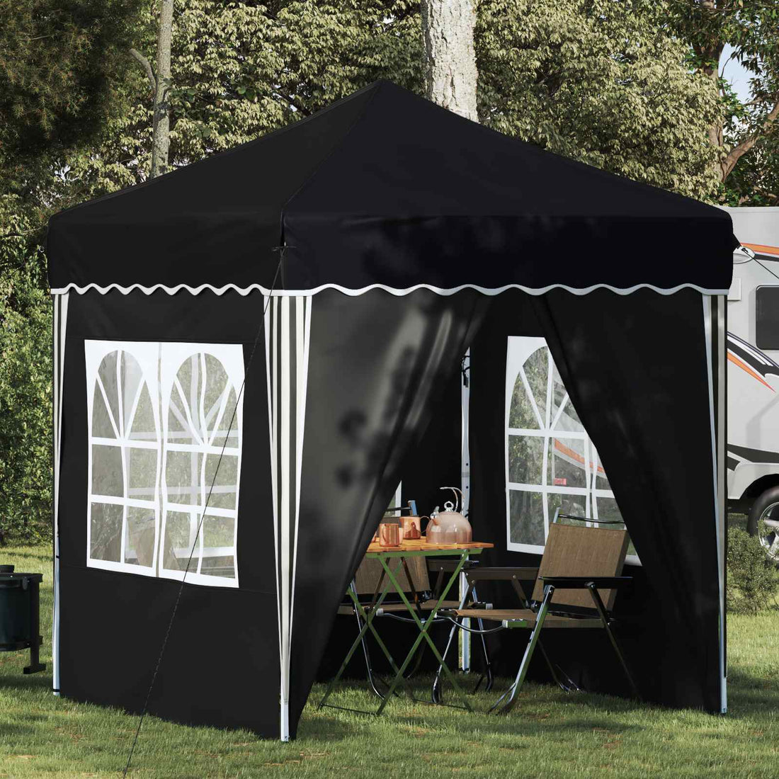 vidaXL Carpa Plegable para Fiestas 195 x 195 x 245 cm Gris antracita