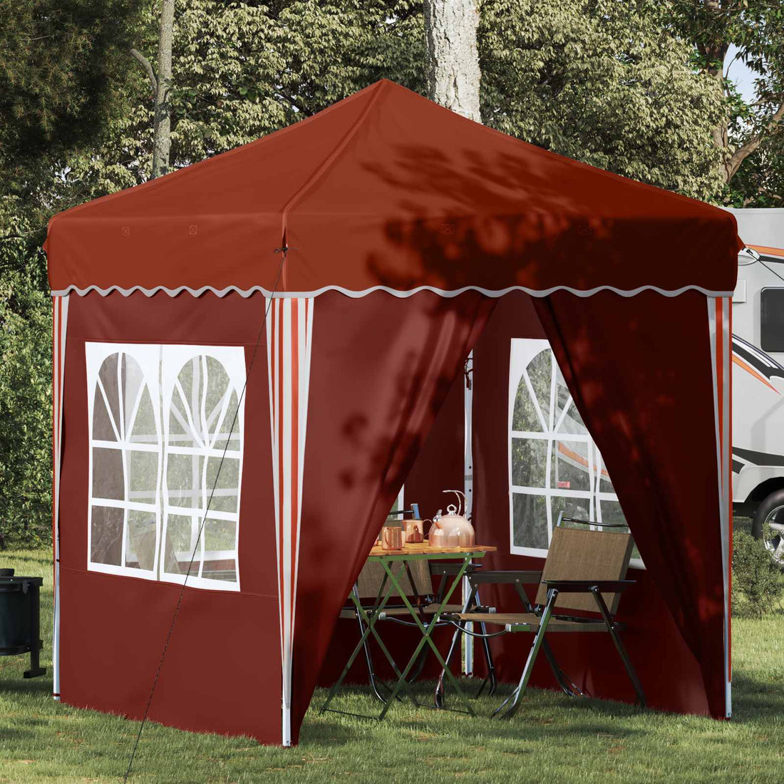 vidaXL Carpa Plegable para Fiestas 195 x 195 x 245 cm Terracota