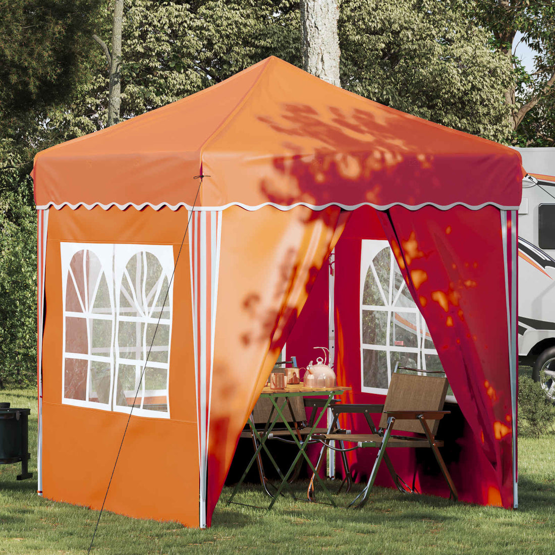 vidaXL Carpa Plegable para Fiestas 195 x 195 x 245 cm Naranja