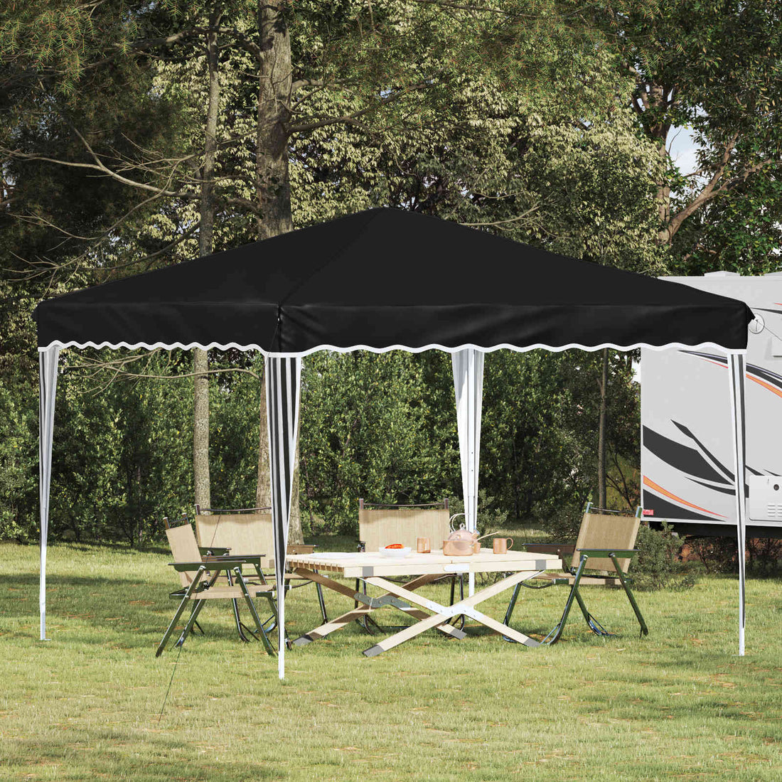 vidaXL Carpa Plegable para Fiestas 288 x 288 x 245 cm Gris antracita